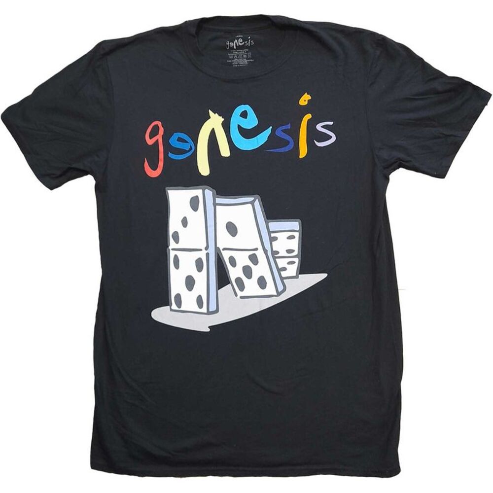 Genesis Unisex Adult The Last Domino Back Print Cotton T-Shirt / Black